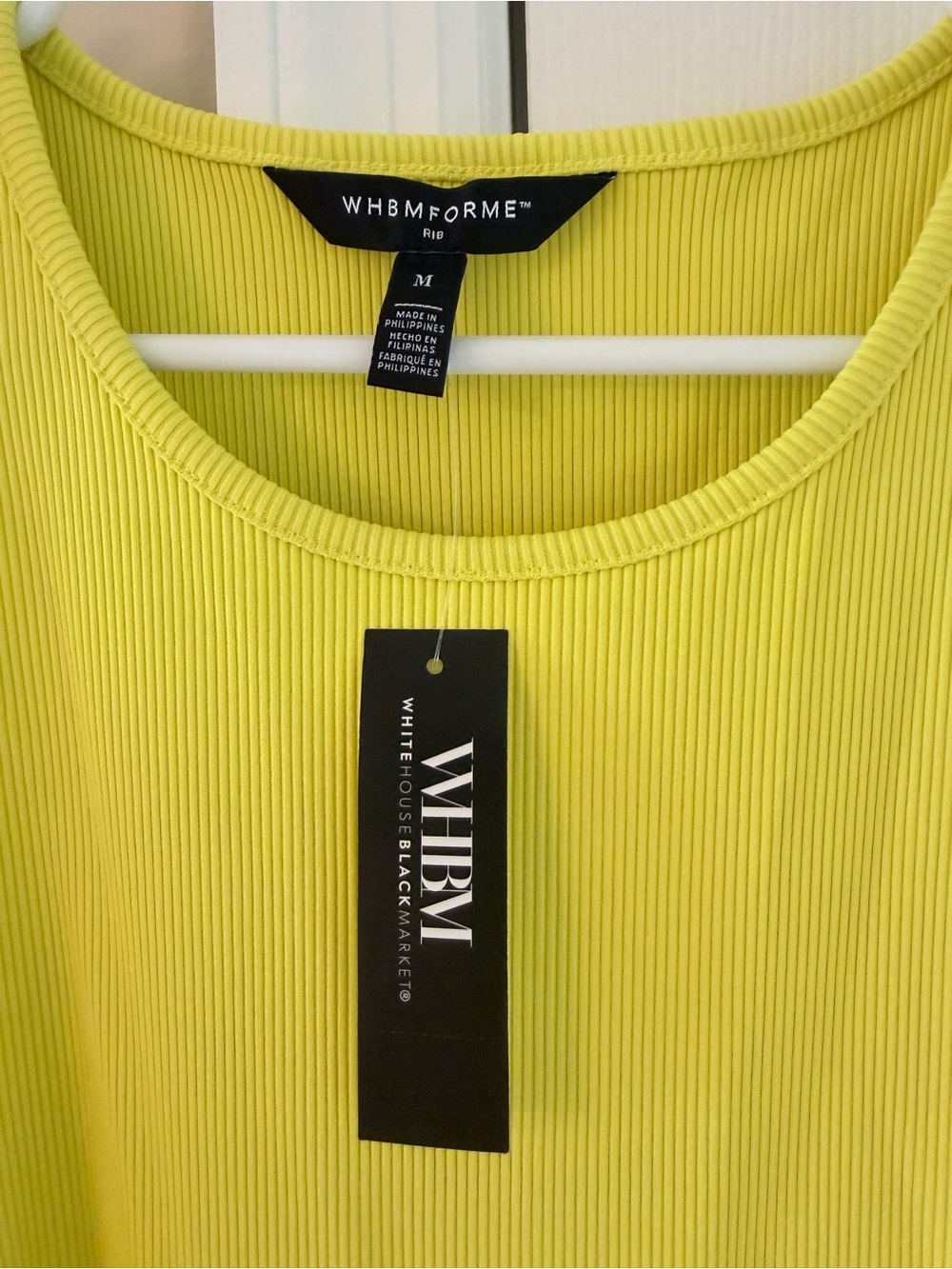 WHBM Yellow Forme Ribbed Tank - Picture 4 of 10
